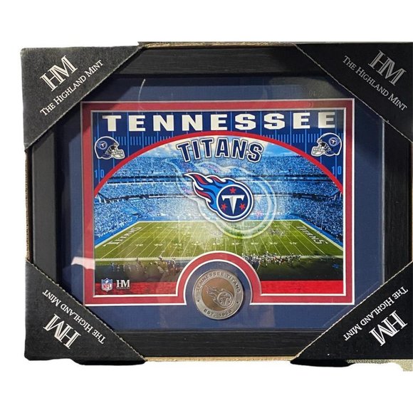 TENNESSEE TITANS MINT COIN FRAMED STADIUM PHOTO & COIN by HIGHLAND MINT – NEW - Picture 4 of 5